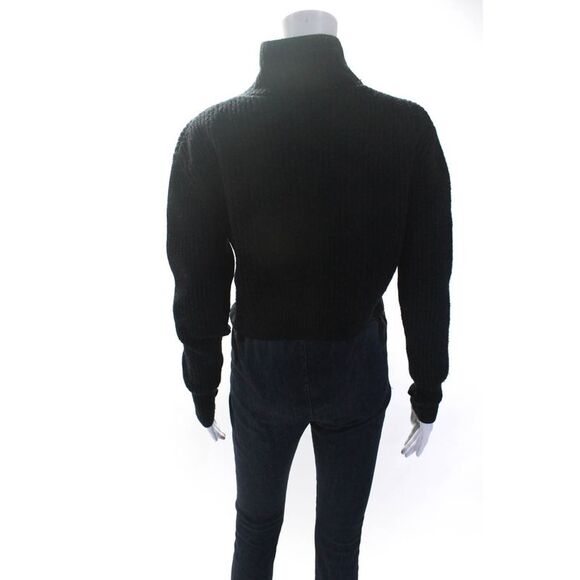 Divine Heritage Womens Cropped Turtleneck Sweater Black Size 0 14215091 - Picture 3 of 6
